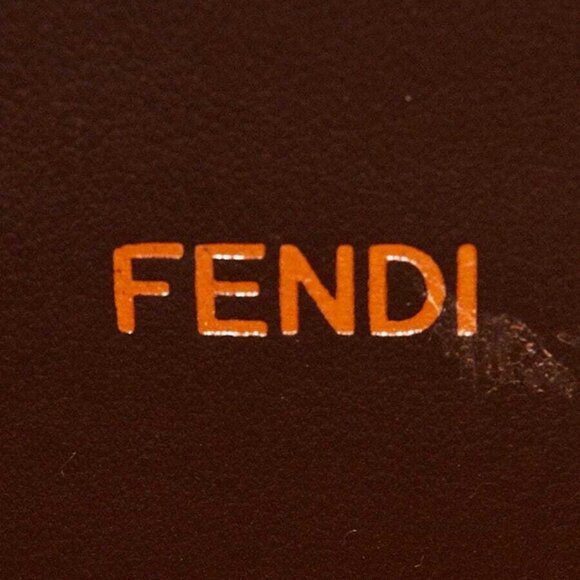 Fendi Orange Pebbled Leather Small Peekaboo Iseeu XCross Satchel Bag 7VA582 - Picture 10 of 12